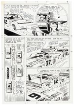 HOT RODS AND RACING CARS #112 COMPLETE FIVE PAGE ORIGINAL ART STORY BY CHARLES NICHOLAS & VINCE ALASCIA.