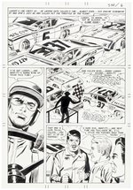 HOT RODS AND RACING CARS #112 COMPLETE FIVE PAGE ORIGINAL ART STORY BY CHARLES NICHOLAS & VINCE ALASCIA.