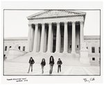 RAMONES AT THE SUPREME COURT DANNY FIELDS SIGNED OVERSIZE PHOTO.