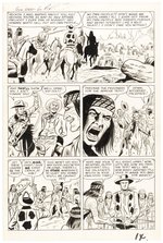 GUNSMOKE WESTERN KID COLT #60 ORIGINAL ART SIX PAGE COMPLETE CHAPTER BY JACK KELLER.