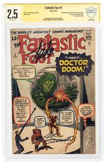 FANTASTIC FOUR #5 JULY 1962 CBCS VERIFIED SIGNATURE 2.5 GOOD+ (FIRST DR. DOOM).