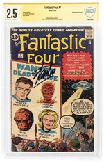 FANTASTIC FOUR #7 OCTOBER 1962 CBCS VERIFIED SIGNATURE 2.5 GOOD+.