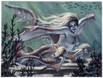 "THREE MERMAIDS" ORIGINAL ART BY DORIAN CLEAVENGER.