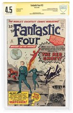FANTASTIC FOUR #13 APRIL 1963 CBCS VERIFIED SIGNATURE 4.5 VG+ (FIRST RED GHOST & WATCHER).