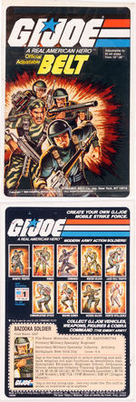 "GI JOE OFFICIAL ADJUSTABLE BELT" PROTOTYPE DISPLAY CARD.