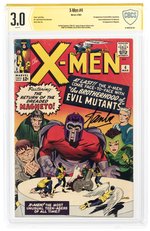 X-MEN #4 MARCH 1964 CBCS VERIFIED SIGNATURE 3.0 GOOD/VG (FIRST QUICKSILVER, SCARLET WITCH, TOAD & BROTHERHOOD OF EVIL MUTANTS).