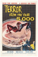 TERROR FROM THE YEAR 5,000 ONE-SHEET MOVIE POSTER.