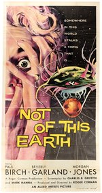 NOT OF THIS EARTH THREE-SHEET MOVIE POSTER.