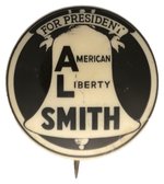 AMERICAN LIBERTY SMITH RARE 1928 LIBERTY BELL CAMPAIGN BUTTON.