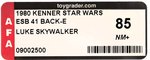 STAR WARS: THE EMPIRE STRIKES BACK (1980) - LUKE SKYWALKER 41 BACK-E AFA 85 NM+.