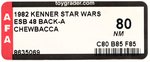 STAR WARS: THE EMPIRE STRIKES BACK (1982) - CHEWBACCA 48 BACK-A AFA 80 NM.