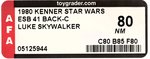 STAR WARS: THE EMPIRE STRIKES BACK (1980) - LUKE SKYWALKER 41 BACK-C AFA 80 NM.