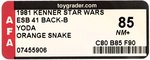 STAR WARS: THE EMPIRE STRIKES BACK (1981) - YODA 41 BACK-B AFA 85 NM+ (ORANGE SNAKE).