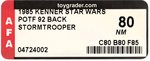 STAR WARS: THE POWER OF THE FORCE (1985) - STORMTROOPER 92 BACK AFA 80 NM (CLEAR BLISTER).