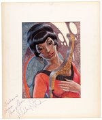 STAR TREK MATTED ORIGINAL ART LT. NYOTA UHURU PAINTING BY WENDY PINI AND SIGNED BY NICHELLE NICHOLS.