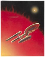 STAR TREK U.S.S. ENTERPRISE PAINTED FANZINE ORIGINAL ART BY MORRIS SCOTT DOLLENS.