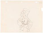 POPEYE - SOCK-A-BYE, BABY ANIMATION PRODUCTION ORIGINAL ART.