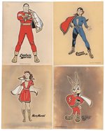 CAPTAIN MARVEL & MARVEL FAMILY GLOW-IN-THE-DARK PICTURE SET.