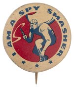 SPY SMASHER CARD, BUTTON & PICTURE FAWCETT PREMIUM TRIO.