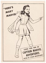 MARY MARVEL CLUB RARE LOT INCLUDING BADGE & MEMBERHSIP CARD.