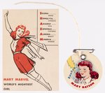 MARY MARVEL CLUB RARE LOT INCLUDING BADGE & MEMBERHSIP CARD.