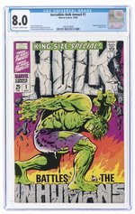 INCREDIBLE HULK ANNUAL #1 OCTOBER 1968 CGC 8.0 VF.