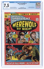 MARVEL SPOTLIGHT #2 FEBRUARY 1972 CGC 7.5 VF- (FIRST WEREWOLF BY NIGHT).