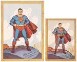 SUPERMAN 1942 & 1948 PREMIUM PICTURE PAIR (JERRY SIEGEL COLLECTION).