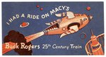 BUCK ROGERS 25th CENTURY TRAIN RARE MACY'S STICKER.