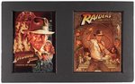 INDIANA JONES AND THE TEMPLE OF DOOM/RAIDERS OF THE LOST ARK CHROMIUM PRESENTATION ART PAIR.