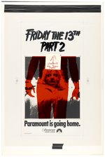 FRIDAY THE 13th: PART 2 PARAMOUNT HOME VIDEO AD CAMPAIGN PRODUCTION ART MOCK-UP.