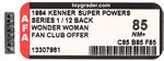 SUPER POWERS COLLECTION (1984) - WONDER WOMAN SERIES 1/12 BACK AFA 85 NM+.