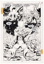 GREEN LANTERN CORPS QUARTERLY #2 COMIC BOOK PAGE ORIGINAL ART TRIO BY JOE JAMES (G'NORT).