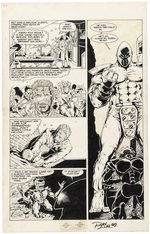 EX-MUTANTS LOT OF FIVE VARIOUS STORY PAGES FROM EARLY ISSUES ORIGINAL ART BY RON LIM.