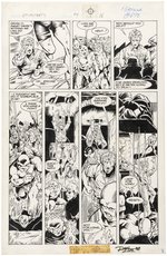 EX-MUTANTS LOT OF FIVE VARIOUS STORY PAGES FROM EARLY ISSUES ORIGINAL ART BY RON LIM.