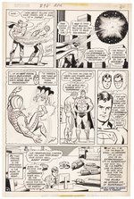 SUPERMAN #298 COMIC BOOK PAGE ORIGINAL ART BY CURT SWAN.