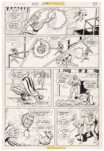 SUPERMAN #298 COMIC BOOK PAGE ORIGINAL ART BY CURT SWAN.