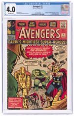 AVENGERS #1 SEPTEMBER 1963 CGC 4.0 VG (FIRST AVENGERS).