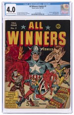 ALL WINNERS COMICS #2 FALL 1941 CGC 4.0 VG.