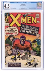 X-MEN #4 MARCH 1964 CGC 4.5 VG+ (FIRST QUICKSILVER, SCARLET WITCH, TOAD & BROTHERHOOD OF EVIL MUTANTS).