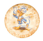 RARE "DONALD DUCK QUACK!" ENGLISH BUTTON.