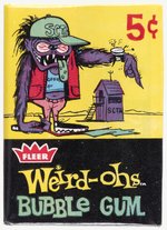 1965 FLEER WEIRD-OHS COMPLETE GUM CARD WAX BOX.