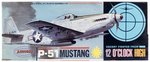 AURORA 12 O'CLOCK HIGH - NORTH AMERICAN P-51 MUSTANG & P-38 LIGHTNING ESCORT FIGHTERS FACTORY-SEALED MODEL KIT PAIR.