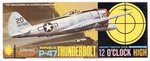 AURORA 12 O'CLOCK HIGH - REPUBLIC P-47 THUNDERBOLT & BRITISH SPITFIRE ESCORT FIGHTERS FACTORY-SEALED MODEL KIT PAIR.