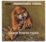 AURORA PREHISTORIC SCENES - SABER TOOTH TIGER (SMILODON) FACTORY-SEALED MODEL KIT PAIR (BOX VARIETIES).