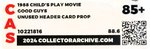 CHILD'S PLAY (1988) - GOOD GUYS INDIAN TOMAHAWK SET UNUSED HEADER CARD MOVIE PROP CAS 85+.