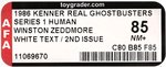 THE REAL GHOSTBUSTERS (1986) SERIES 1 HUMAN - WINSTON ZEDDMORE & CHOMPER GHOST AFA 85 NM+ (SECOND ISSUE, WHITE TEXT).