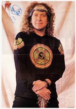 ROBERT PLANT SIGNED MAGAZINE PIN-UP.