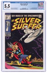 SILVER SURFER #4 FEBRUARY 1969 CGC 5.5 FINE- (SILVER SURFER VS. THOR).