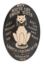 "BUY WHITE CAT UNION SUITS" MIRROR.